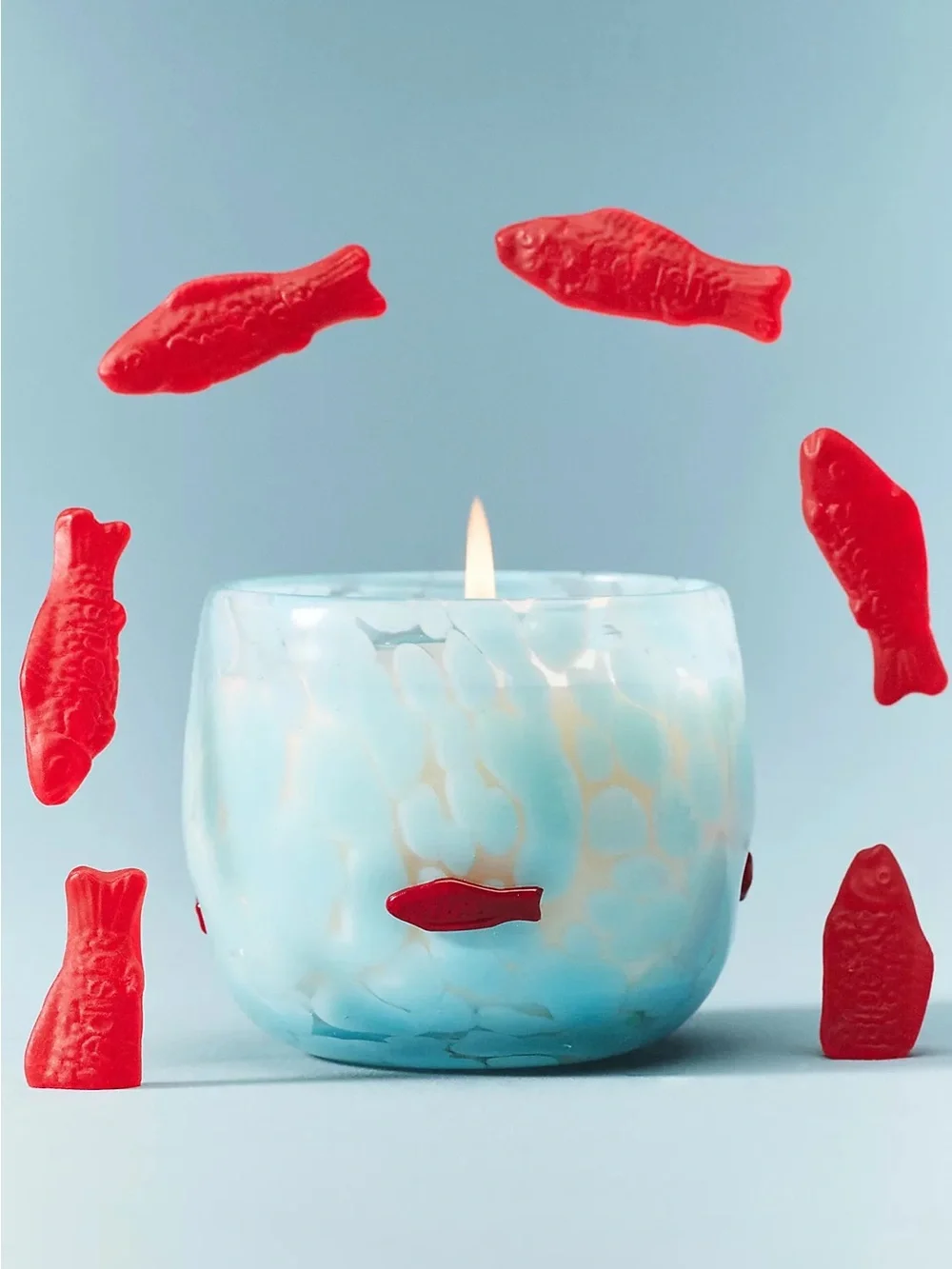 New Anthropologie Candied Fish Fruity Juicy & Citrus Glass Candle 8.81 oz